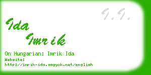 ida imrik business card